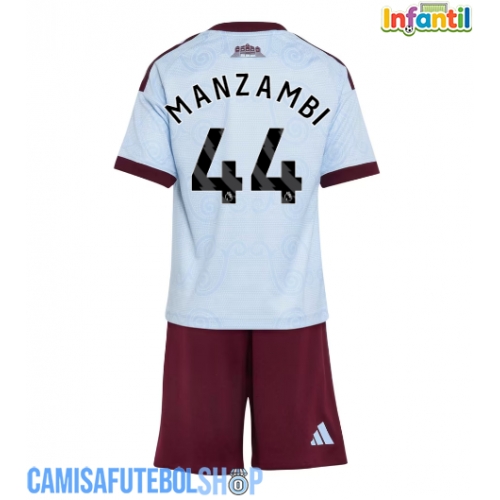 Camisa de time de futebol Aston Villa Johan Manzambi #44 Replicas 3º Equipamento Infantil 2026-27 Manga Curta (+ Calças curtas)